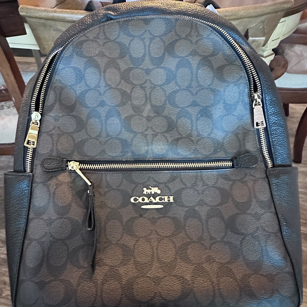 Coach Black and Brown backpack new with tags